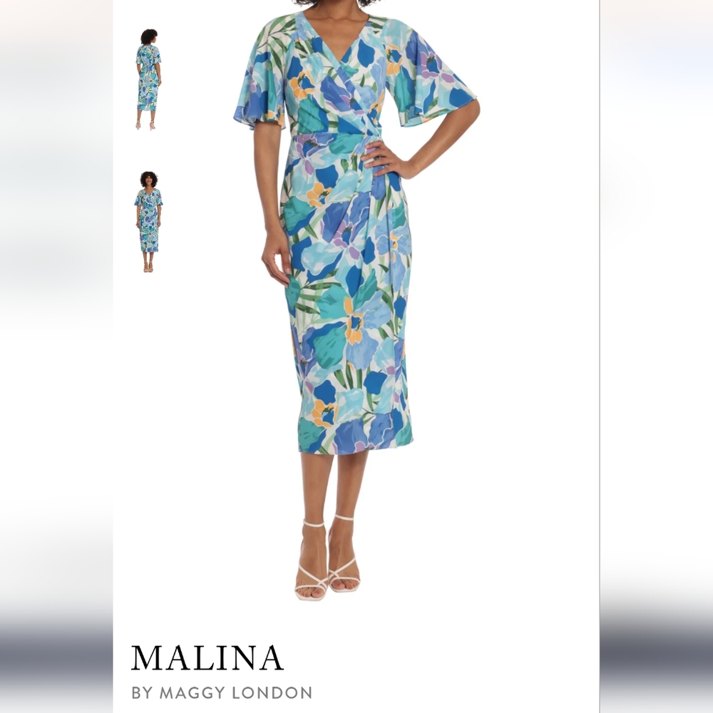 Maggy London 'Malina' Faux Wrap Dress